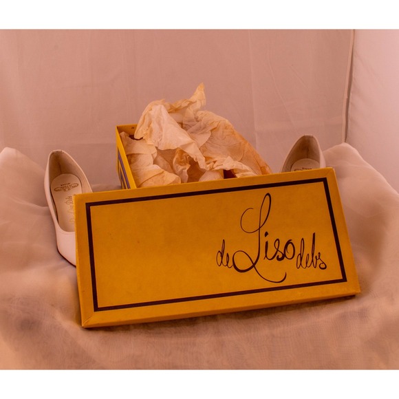 NMIB! 1950s De Liso Debs Heels Size 7.5 AAAA ~ Vintage Bridal Pumps/Wedding shoe - Picture 7 of 8